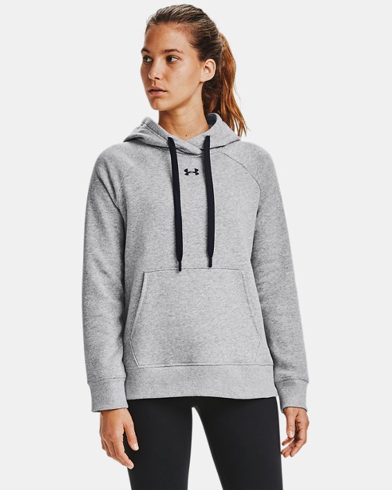 Under Armour UA Rival Fleece HB Hættetrøje Dame Grå / Sort | YTA5Hq1ITzW