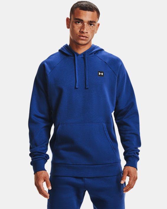 Under Armour UA Rival Fleece Hættetrøje Herre Blå / Sort Hvide | wAq9bMMMWES