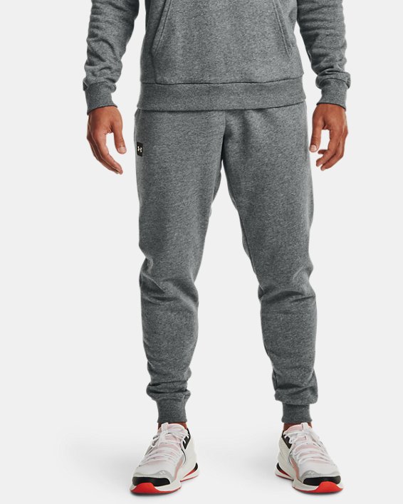 Under Armour UA Rival Fleece Joggers Herre Grå Sort Hvide | 6ZuAPJ72cNz