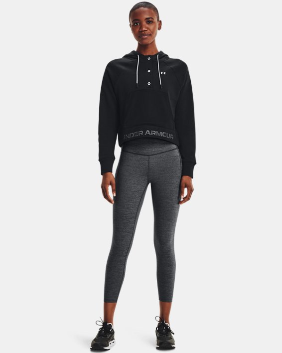Under Armour UA Rival Fleece Mesh Hættetrøje Dame Sort / Hvide | qVQYEjNoclb