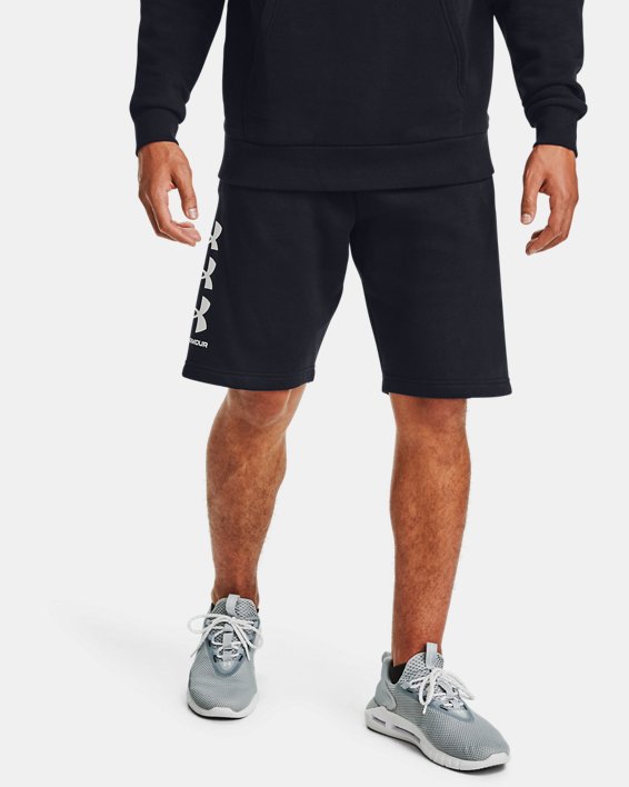 Under Armour UA Rival Fleece Multilogo Shorts Herre Sort / Sort Hvide | sxJxInvRmfb