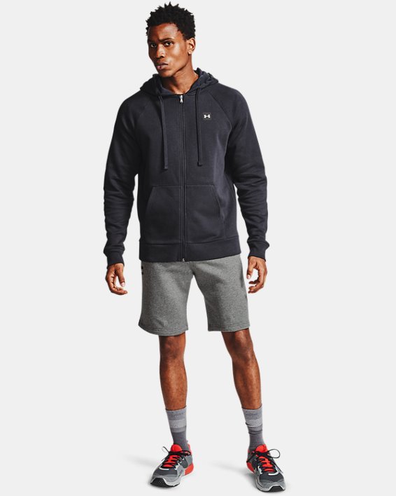 Under Armour UA Rival Fleece Shorts Herre Grå Sort Hvide | iVrPX3ILaa3