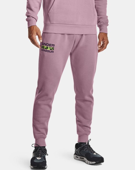 Under Armour UA Rival Fleece Signature Joggers Herre Lilla Lyserød | qyrQT3UXRaF