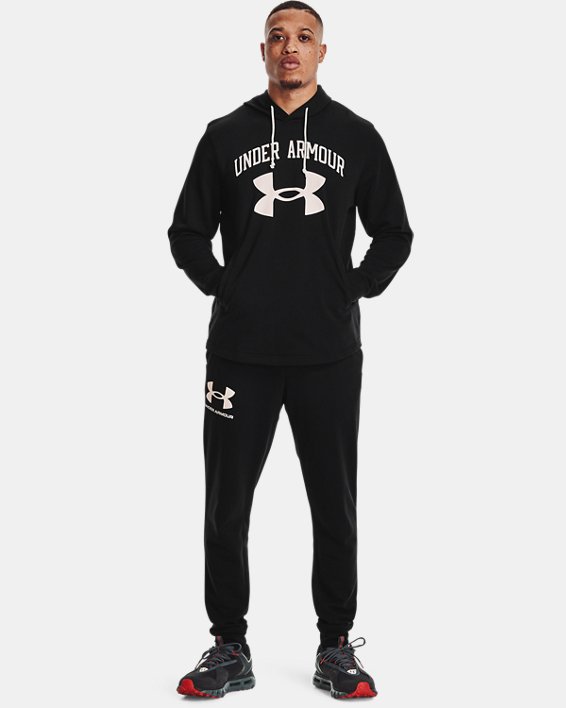 Under Armour UA Rival Terry Big Logo Hættetrøje Herre Sort / Sort Hvide | ugFxnEZF4GQ