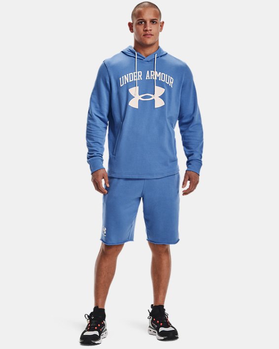 Under Armour UA Rival Terry Big Logo Hættetrøje Herre Sort Hvide | x1iDUBChVud
