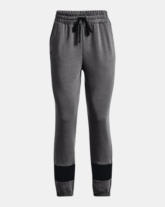 Under Armour UA Rival Terry Colorblock Bukser Dame Grå / Sort | MLg3bsVJn7V