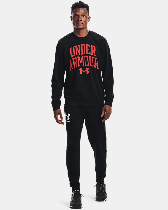 Under Armour UA Rival Terry Crew Sweatshirt Herre Sort / Rød | YmFi5B9xbmB