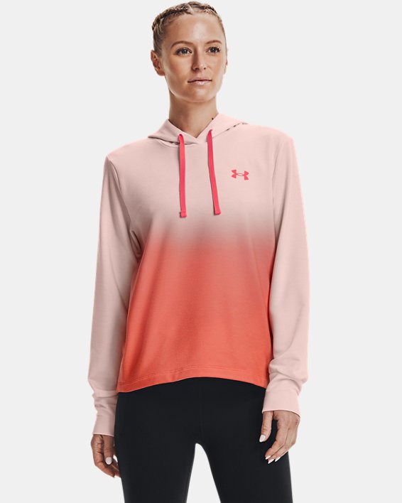 Under Armour UA Rival Terry Gradient Hættetrøje Dame Lyserød | FXrHrvQ1cgf