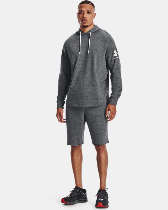 Under Armour UA Rival Terry Shorts Herre Grå / Sort Hvide | WhGx4YFVid5