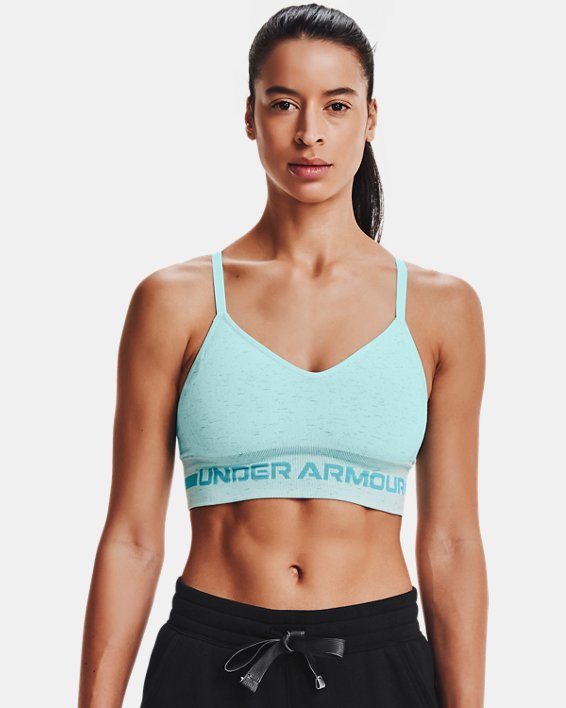 Under Armour UA Seamless Low Long Heather Sports Bh Dame Turkis | NR8QLF37x2d