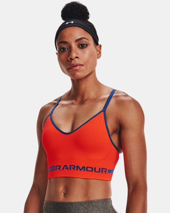 Under Armour UA Seamless Low Long Sports Bh Dame Rød / Indigo | SHuSmeI9LyK