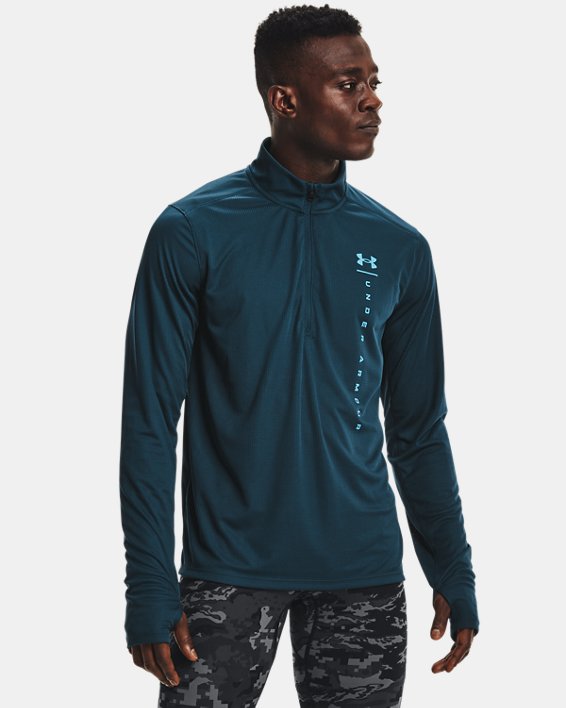 Under Armour UA Speed Stride Shock ½ Zip Løbetøj Herre Blå | sZFaXx5meFS