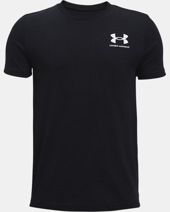 Under Armour UA Sportstyle Left Chest Løbetøj Drenge Sort / Hvide | cDQ8NCL9cKs