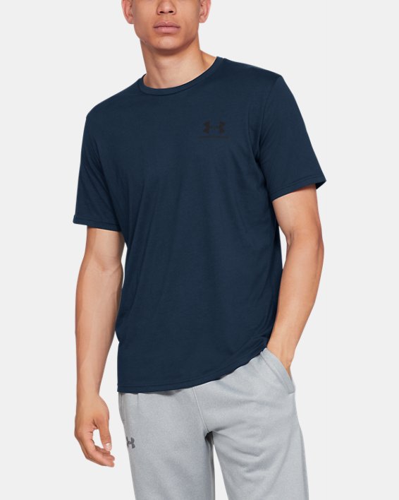 Under Armour UA Sportstyle Left Chest Shirt Løbetøj Herre Sort | TUnUKH55JKV