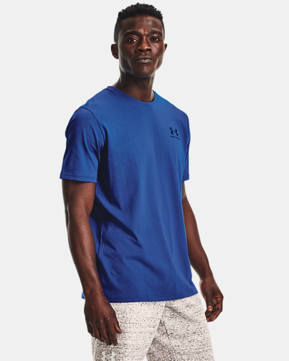 Under Armour UA Sportstyle Left Chest Shirt Løbetøj Herre Blå / Sort | VJImZrxn3LL
