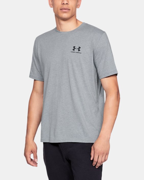 Under Armour UA Sportstyle Left Chest Shirt Løbetøj Herre Grå Sort | c8NeJEo2oF4