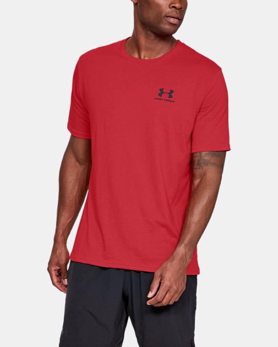 Under Armour UA Sportstyle Left Chest Shirt Løbetøj Herre Rød / Sort | jSvmXR6b1l6