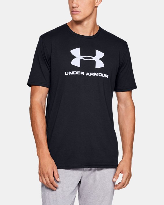 Under Armour UA Sportstyle Logo T Skjorte Herre Sort / Hvide | bgHIgofWL5V