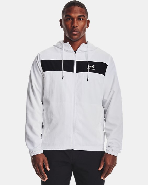Under Armour UA Sportstyle Windbreaker Sweatshirt Herre Hvide / Sort | WlNtwlWELVG