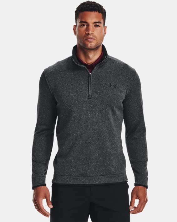 Under Armour UA Storm SweaterFleece ½ Zip Sweatshirt Herre Sort / Hvide | CiXMd2lzW7L