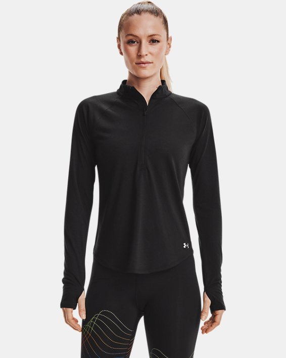 Under Armour UA Streaker Run ½ Zip Sweatshirt Dame Sort | RTAbhL2g5aY