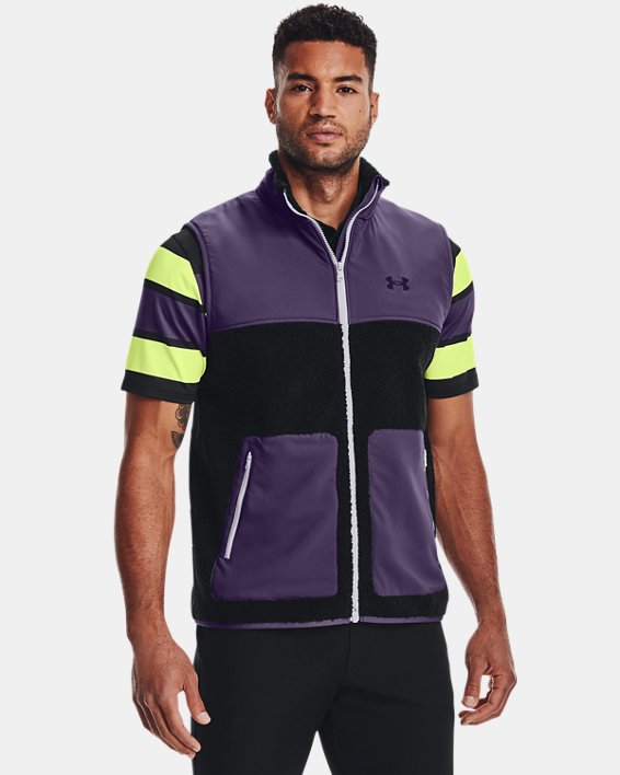 Under Armour UA SweaterFleece Pile Jakke Herre Sort / Lilla | ErFQsrZtsWQ