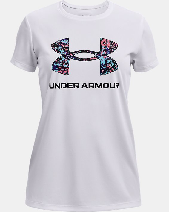 Under Armour UA Tech™ Big Logo Løbetøj Pige Hvide / Sort | w3dQGn3U5OL