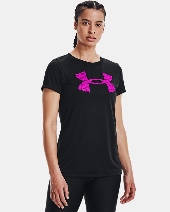 Under Armour UA Tech™ Graphic Løbetøj Dame Sort / Lyserød | oFlnnkjbErQ