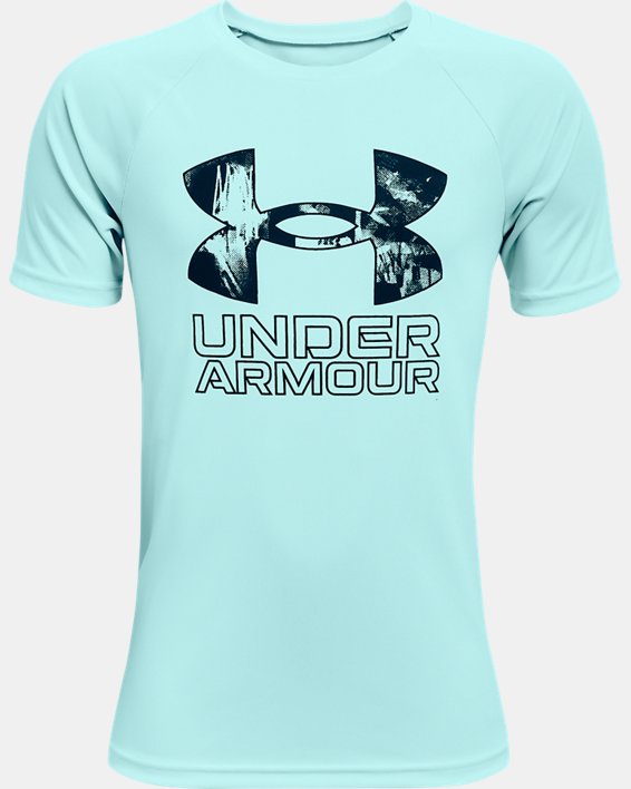 Under Armour UA Tech™ Hybrid Print Fill Løbetøj Drenge Turkis / Sort | UxarMJxXfH9