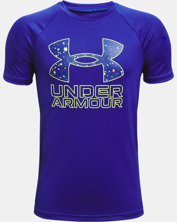 Under Armour UA Tech™ Hybrid Print Fill Løbetøj Drenge Indigo / Gul | wVmKKAE1soB