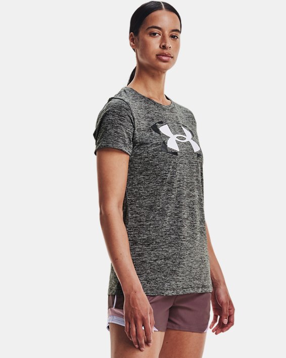 Under Armour UA Tech™ Twist Logo Løbetøj Dame Grå / Hvide | XhuRvALJ6Pf