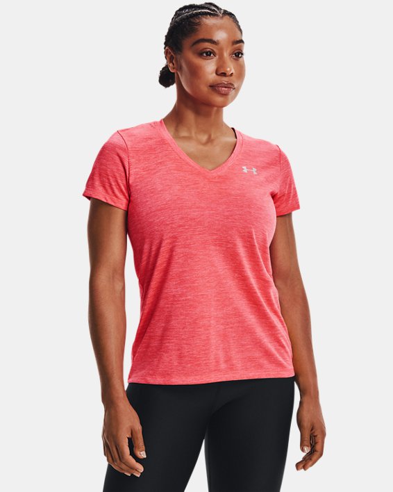 Under Armour UA Tech™ Twist V-Neck Løbetøj Dame Rød | HNojnRjeAo6