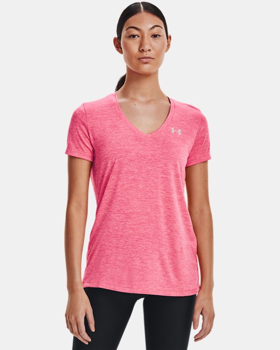 Under Armour UA Tech™ Twist V-Neck Løbetøj Dame Lyserød / Lyserød | aMXamnHbkiG