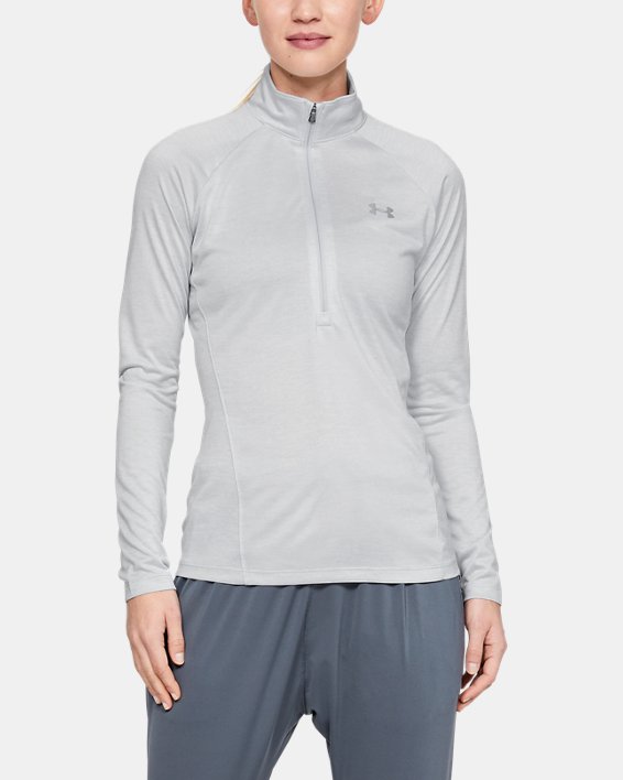 Under Armour UA Tech™ Twist ½ Zip Sweatshirt Dame Grå / Metal Sølv | qHVdP9k7Yw9
