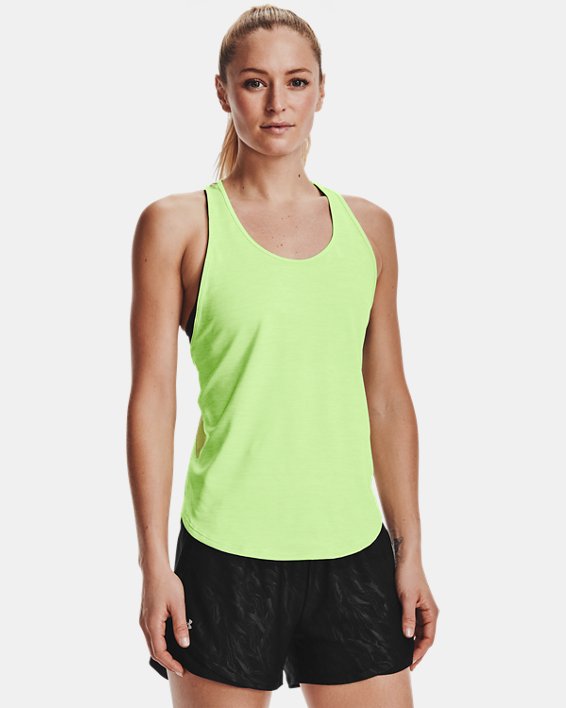 Under Armour UA Tech™ Vent Tank Top Dame Lysegrøn / Hvide | 1Mfd86a4yKU