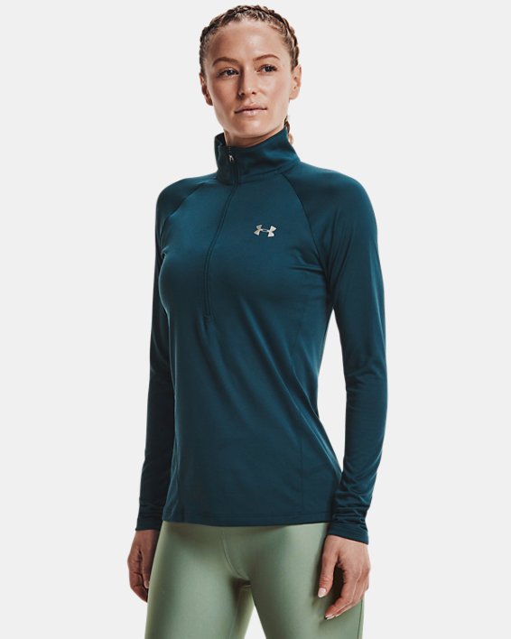 Under Armour UA Tech™ ½ Zip Sweatshirt Dame Blå / Metal Sølv | 2sbhsW7gUPf