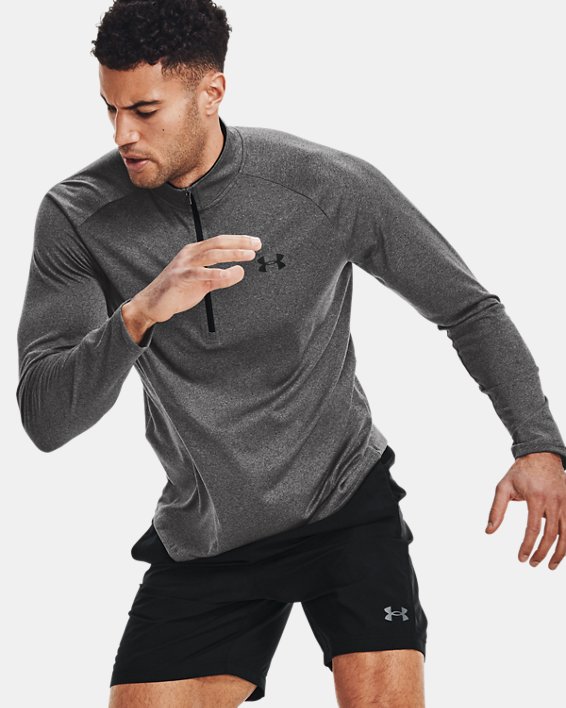 Under Armour UA Tech™ ½ Zip Sweatshirt Herre Mørkegrå / Sort | zZWJNYsBaMg