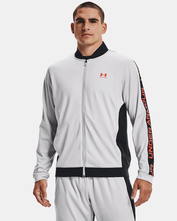 Under Armour UA Tricot Sweatshirt Herre Grå / Rød | 7gVlj8bolJ3