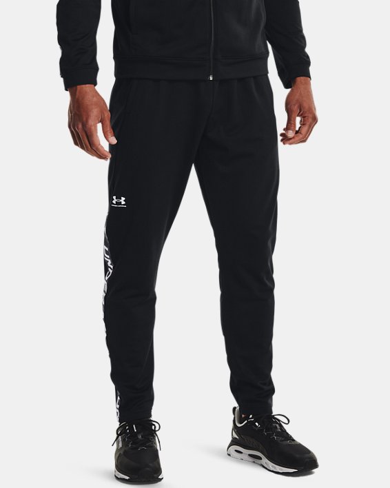Under Armour UA Tricot Track Bukser Herre Sort / Hvide | U3mzJMip9cU