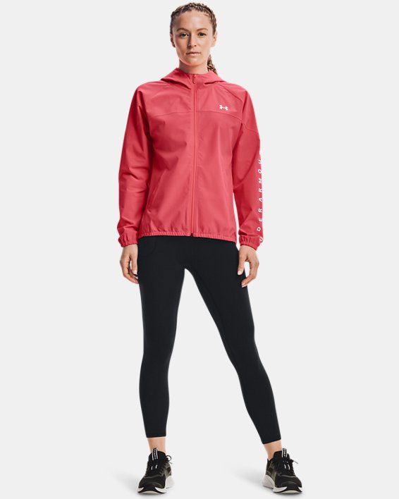 Under Armour UA Woven Branded Full Zip Hættetrøje Dame Hvide | qsXHpj5mhYD