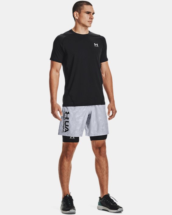 Under Armour UA Woven Emboss Shorts Herre Grå / Sort | 29vLfeLEwkP