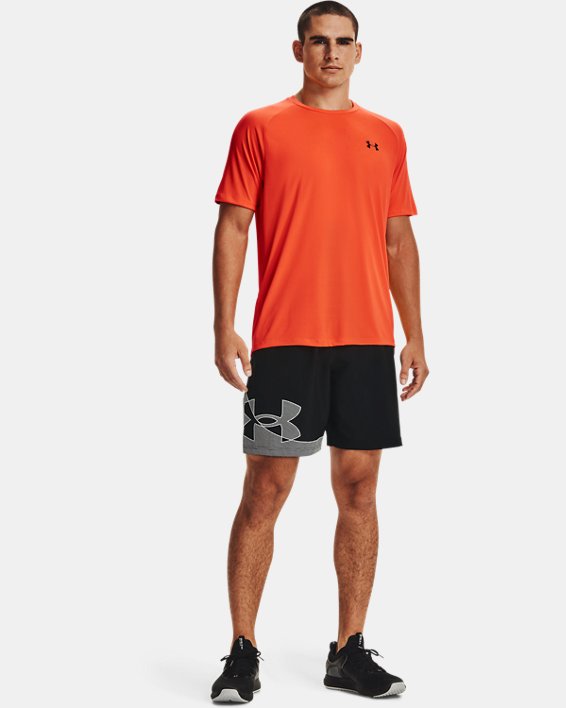 Under Armour UA Woven Graphic Shorts Herre Sort / Hvide | HeJyIjFQNnS