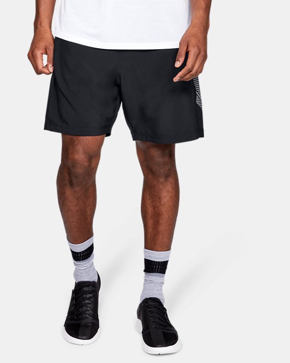 Under Armour UA Woven Graphic Shorts Herre Sort / Grå | W7yWDpG1ZOe