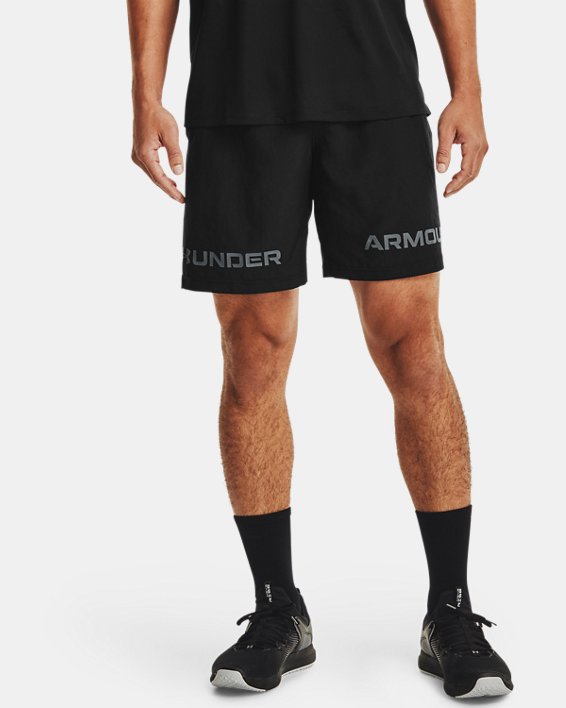 Under Armour UA Woven Graphic Wordmark Shorts Herre Sort / Grå | hnKamGlrQRq