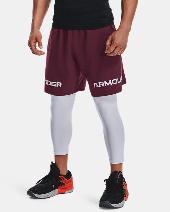 Under Armour UA Woven Graphic Wordmark Shorts Herre Mørkebordeaux / Grå | yVPXVo5ZSJk