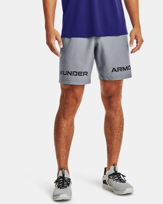 Under Armour UA Woven Graphic Wordmark Shorts Herre Grå / Sort | yW5KGAChDMv