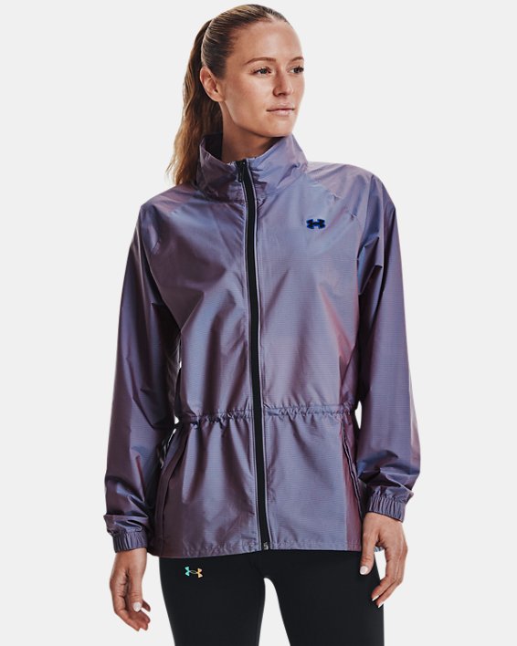 Under Armour UA Woven Iridescent Sweatshirt Dame Blå | Ues6G9MTO6c