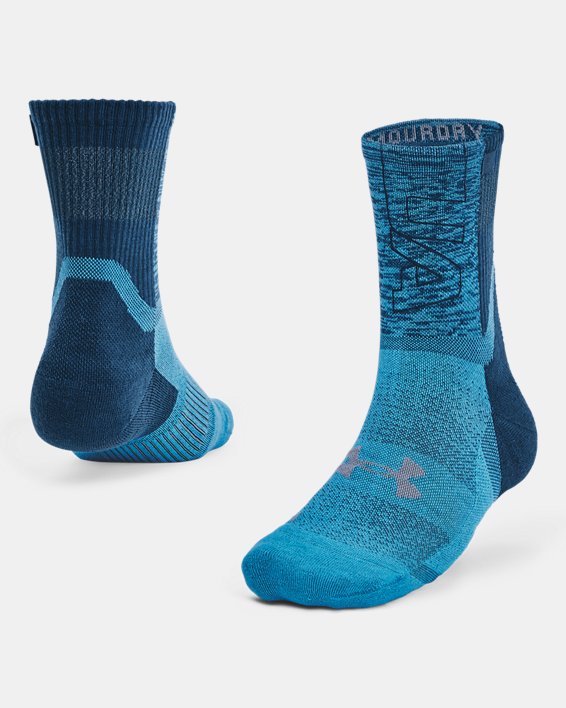 Under Armour Unisex UA Armour Dry™ Run Crew Sokker Dame Blå / Blå | Qg3sS76q2Hm
