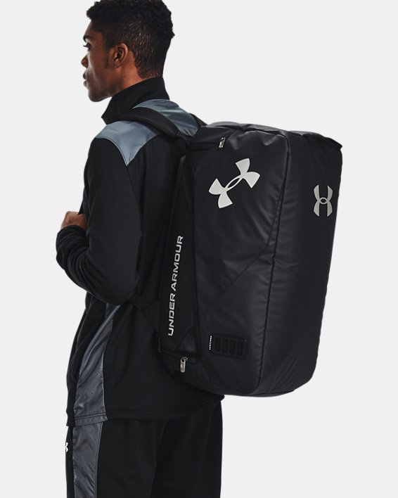 Under Armour Unisex UA Contain Duo Medium Duffle Rygsække Herre Sort / Metal Sølv | nepkwpowvSp