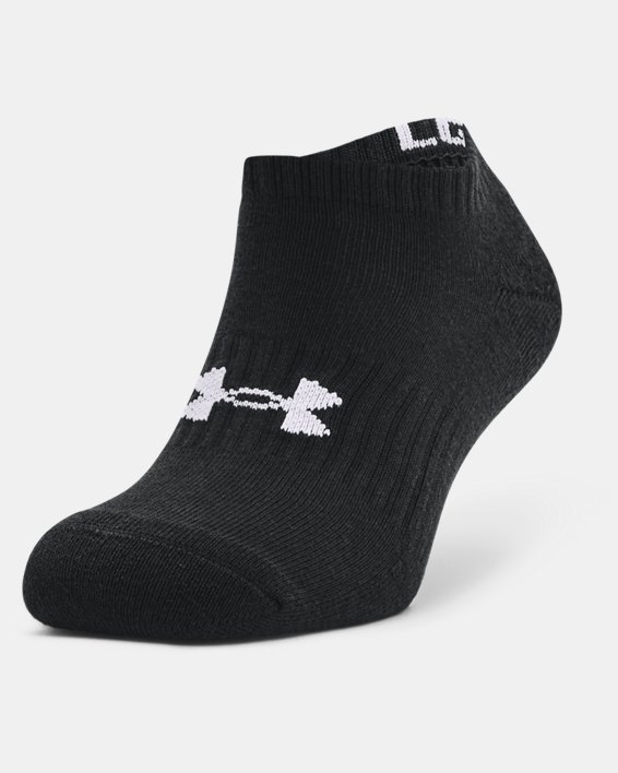 Under Armour Unisex UA Core No Show 3-Pack Sokker Herre Sort / Hvide | duxbRePaXPZ